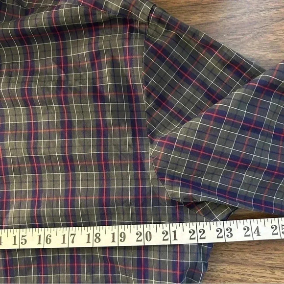 J. Crew Purple and Green Plaid Men's Shirt - Picture 5 of 8